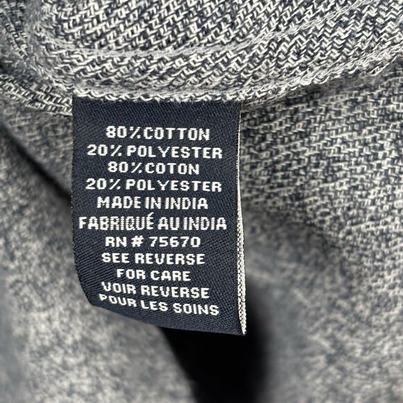 Nickel & Iron Men’s Large Button Front Blue Mottled Long Sleeve Shirt Cuff - Picture 5 of 8